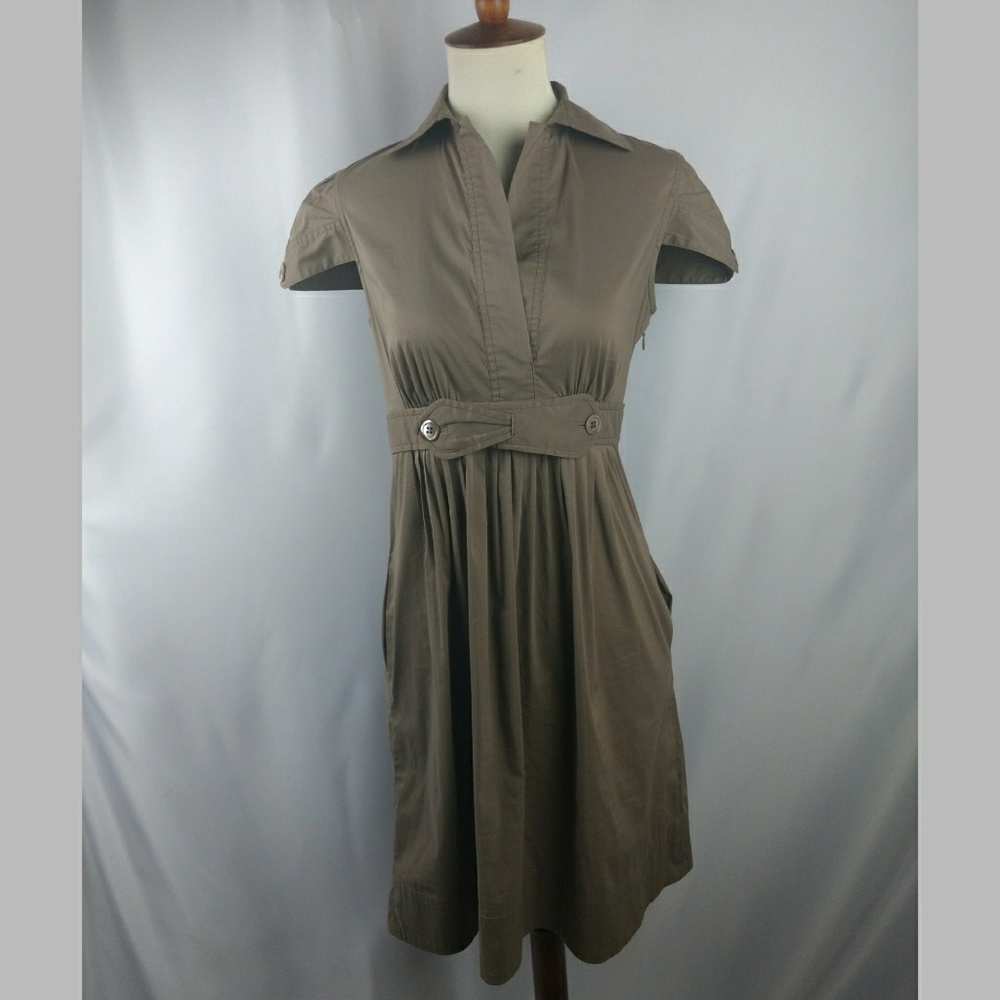 BCBG Max Azria Brown Collared Dress